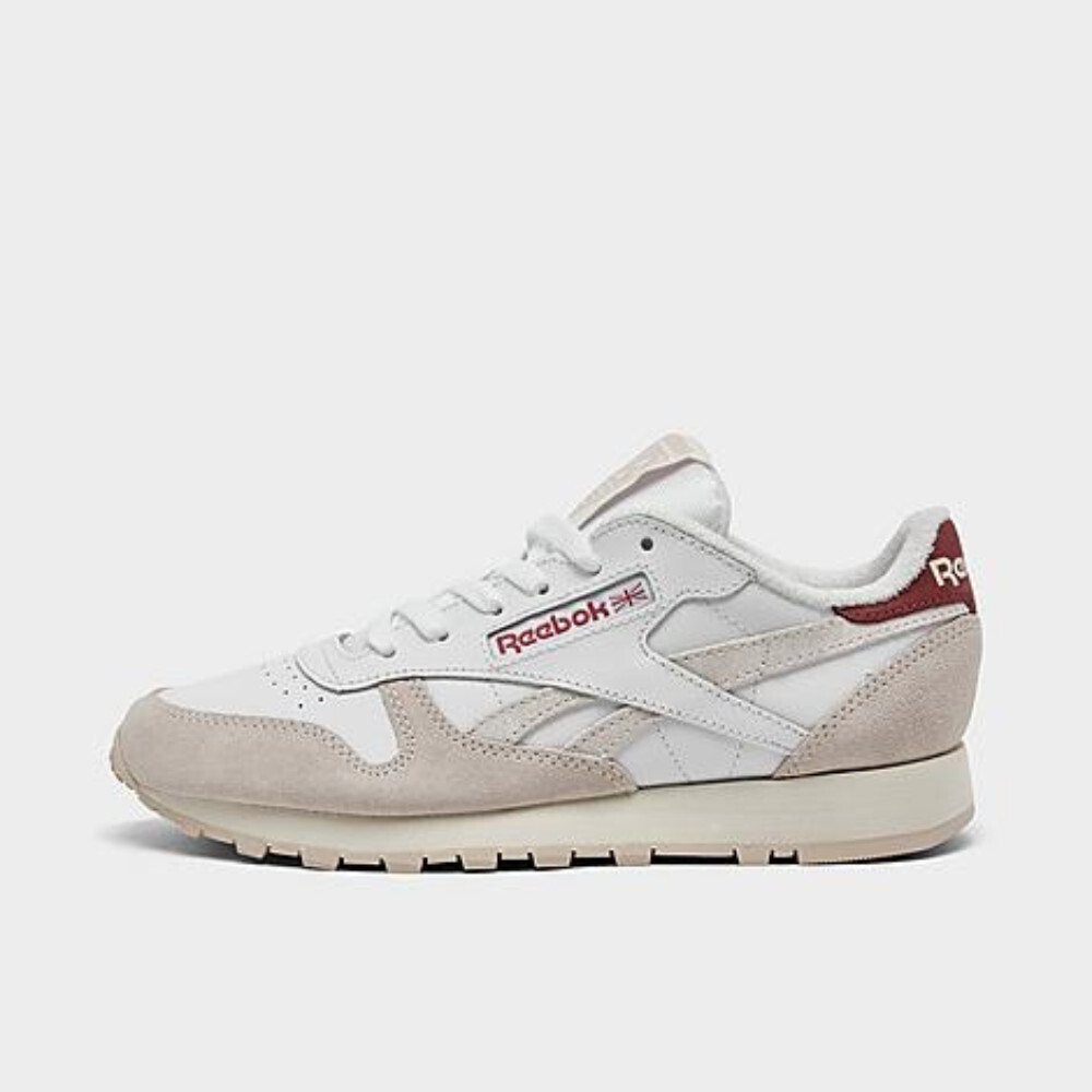 Reebok Classic Sneakers Women's US 8 White Red Leather Lifestyle Shoes GAL1274